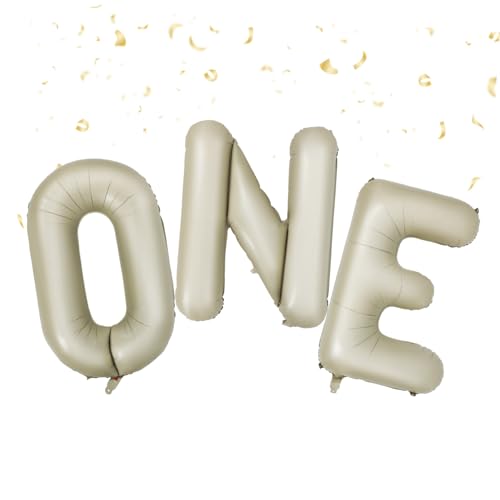 BRIGHTFUFU Aluminiumfolie Buchstabenballon One Wiederverwendbar Stabil Schnelle Inflation Langlebige Geburtstagsdeko für Party Jubiläum Vielseitig Einsetzbar von BRIGHTFUFU