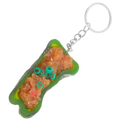 BRIGHTFUFU Anhänger Rucksackkette Rucksackschlüsselkette simulierter Lebensmittelschlüsselbund Taschenschlüsselkette Lustiger Schlüsselbund Ästhetischer Schlüsselbund PVC von BRIGHTFUFU