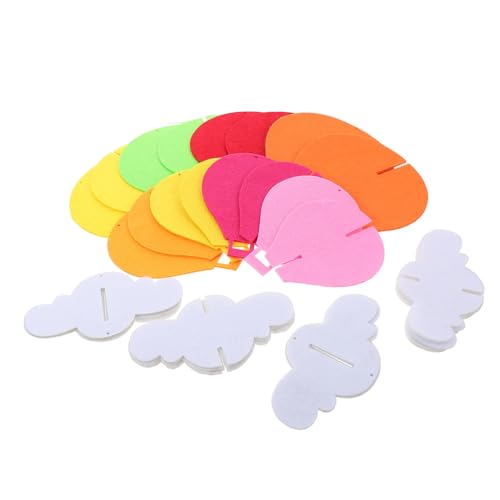BRIGHTFUFU Bunte Heißluftballon Dekohänger aus Filz für Klassenzimmer Teiliges mit Wolken Wiederverwendbar Kindgerecht und Robust für Kindergarten und Partydekoration BRIGHTFUFU Bunte Heißluftballon Dekohänger aus Filz für Klassenzimmer Teiliges mit Wolken Wiederverwendbar Kindgerecht und Robust für Kindergarten und Partydekoration von BRIGHTFUFU
