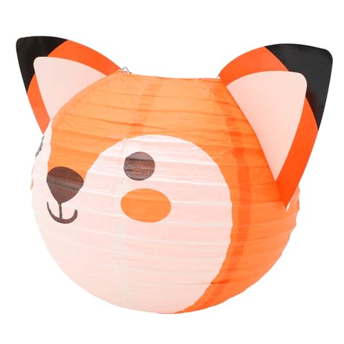 BRIGHTFUFU Adorable Cartoon Animal Paper Lantern Leichte Und Tragbare Laterne Für Kindergarten-Dekorationen Feiertagsfeiern Und Kreative Bastelprojekte Fuchs von BRIGHTFUFU