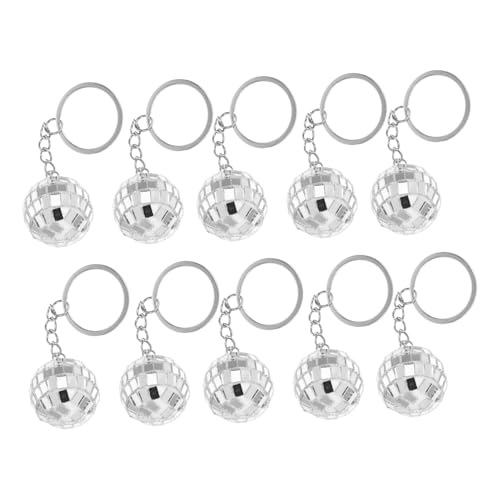 BRIGHTFUFU 10 Stück Disco-schlüsselanhänger Modische Disco-weihnachtsbaumschmuck Multifunktionaler Schlüsselanhänger Einzigartiger Taschenschmuck von BRIGHTFUFU