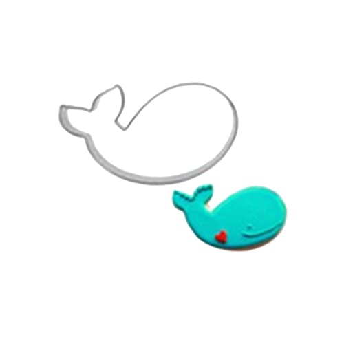 BRIGHTFUFU Edelstahl Keksform Cartoon Antihaft Backform Für Kekse Schokolade Und Fondant Backzubehör Wal Für Kreative Bäckerei-projekte von BRIGHTFUFU