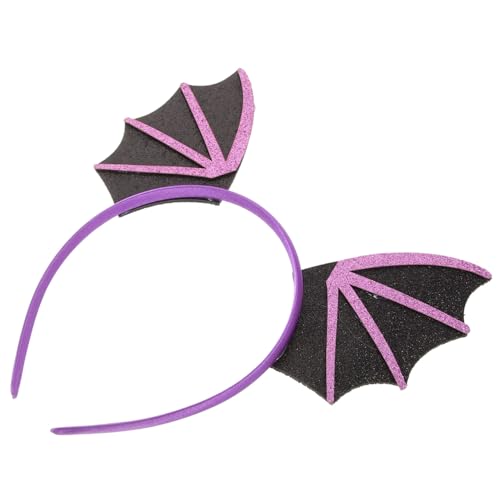 BRIGHTFUFU Fledermaus Stirnband Themen Fledermäuse Fledermausflügel Haar Halloween Stirnband Teufel Geist Festival Haar Accessoires Flügel Halloween Kopfbedeckung Flügel von BRIGHTFUFU