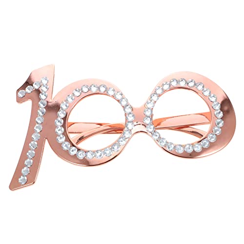 BRIGHTFUFU Geburtstagsbrille Papierbrillen-party Spaßbrille Für Party Dekorationen Zum 100. Geburtstag Strass Brille Erwachsene Festival Dekorativ Gläser Retro Led Rose Gold Plastik BRIGHTFUFU Geburtstagsbrille Papierbrillen-party Spaßbrille Für Party Dekorationen Zum 100. Geburtstag Strass Brille Erwachsene Festival Dekorativ Gläser Retro Led Rose Gold Plastik von BRIGHTFUFU