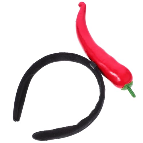 BRIGHTFUFU Kreatives Chili Haarband für Partys Lustige Kopfbedeckung aus Hochwertigem Material Dekoratives Stirnband für Festivals Haaraccessoires von BRIGHTFUFU