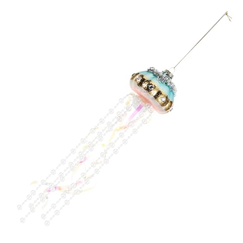BRIGHTFUFU Quallen Hängedeko Anhänger Zum Geburtstag Quallen Laternen Ornament Party Anhänger Party Qualle Deko Quallen Hängedekor Quallen Ornament Blaues Glas von BRIGHTFUFU