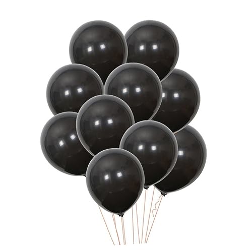 BRIGHTFUFU Matte Feste Latexballons 20pcs 10 Zoll Schwarz Für Geburtstag Hochzeit Halloween von BRIGHTFUFU