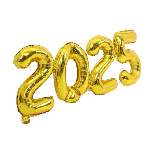 BRIGHTFUFU Zahlen Folienballons aus Aluminiumfolie für Neujahrsdeko Party Layout Requisiten Installieren und Glänzend für Silvester und Jubiläumsfeiern von BRIGHTFUFU