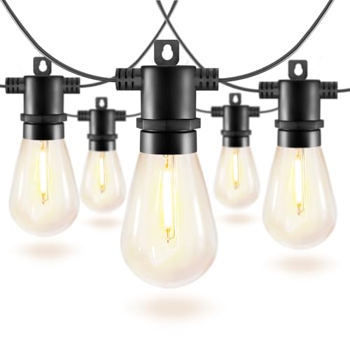 BRIMAX LED Lichterkette Außen, 15 Meter mit 15 Stück S14 Glühbirnen, AC220-240V Strom, 2700K Warmweiss, IP65 Wasserdicht, 1W pro Glühbirne, Außenbeleuchtung für Garten, Party, Hochzeit, Camping BRIMAX LED Lichterkette Außen, 15 Meter mit 15 Stück S14 Glühbirnen, AC220-240V Strom, 2700K Warmweiss, IP65 Wasserdicht, 1W pro Glühbirne, Außenbeleuchtung für Garten, Party, Hochzeit, Camping von BRIMAX