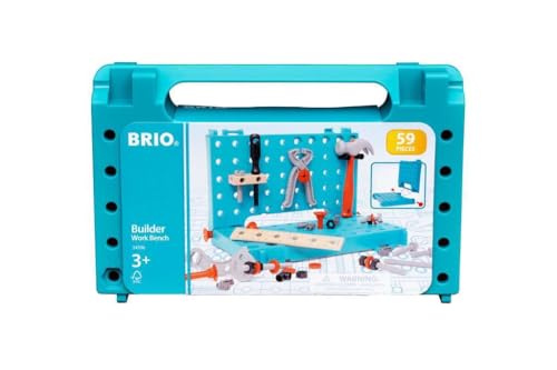 BRIO Builder 34596 Werkbank-Koffer - Einstiegs-Set für kleine Handwerker mit Hammer, Schraubenzieher sowie vielen Schrauben, Muttern und weiteren Spielelementen - Empfohlen für Kinder ab 3 Jahren BRIO Builder 34596 Werkbank-Koffer - Einstiegs-Set für kleine Handwerker mit Hammer, Schraubenzieher sowie vielen Schrauben, Muttern und weiteren Spielelementen - Empfohlen für Kinder ab 3 Jahren von BRIO