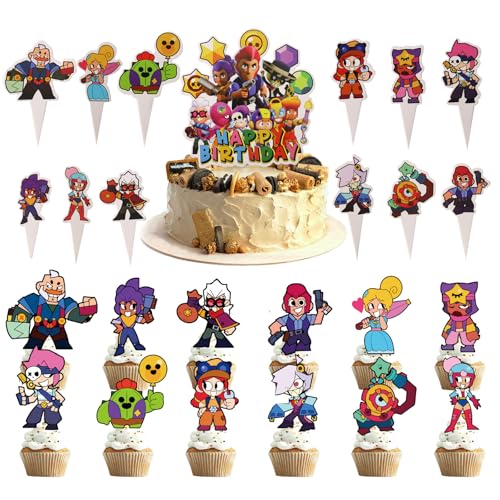BRITIVIVE Cartoon Cupcake Topper Deko 25 Stück Happy Birthday Tortendeko für Kinder und Geburtstagsfeiern Muffin Deko Torte,für Jungen- und Mädchengeburtstage BRITIVIVE Cartoon Cupcake Topper Deko 25 Stück Happy Birthday Tortendeko für Kinder und Geburtstagsfeiern Muffin Deko Torte,für Jungen- und Mädchengeburtstage von BRITIVIVE