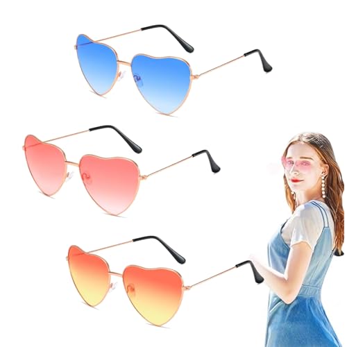 BRITIVIVE Herz Sonnenbrille 3 Paar Sonnenbrille Herzform Rote Herzbrille Karneval Brille Sonnenbrille Retro 90er Accessoires Damen Männer für Fasching Foto Requisiten Geburtstagsfeier BRITIVIVE Herz Sonnenbrille 3 Paar Sonnenbrille Herzform Rote Herzbrille Karneval Brille Sonnenbrille Retro 90er Accessoires Damen Männer für Fasching Foto Requisiten Geburtstagsfeier von BRITIVIVE