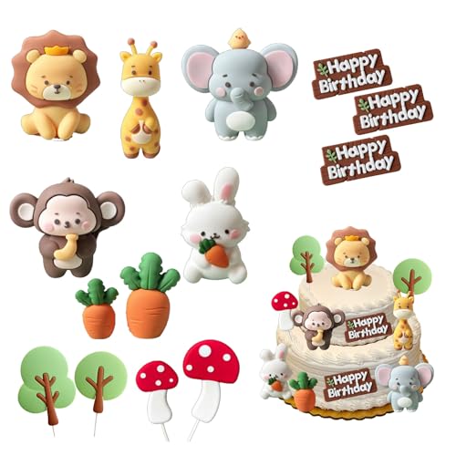 BRITIVIVE Tortendeko Dschungel 14 Stück Safari Tortendeko tortendeko Waldtiere Baby Dschungel Tier Kuchendeko für Kindergeburtstag Baby Shower Dekoration BRITIVIVE Tortendeko Dschungel 14 Stück Safari Tortendeko tortendeko Waldtiere Baby Dschungel Tier Kuchendeko für Kindergeburtstag Baby Shower Dekoration von BRITIVIVE