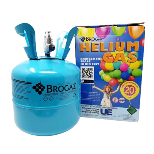 BROGAZ Heliumflasche für Luftballons Folienballons Luftballons Gas Party ca. 20 Ballons von BROGAZ