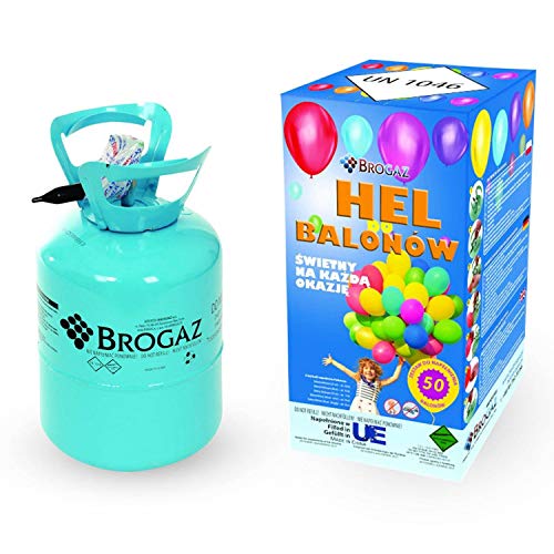 Große Flasche Heélium 0,40 m³ für 50 Luftballons (99,99 % Helium). von BROGAZ