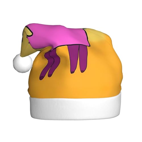BROLEO Kamel in Cartoon Wüste Santa Claus Hut - Festliche Ornament Weihnachten Zubehör für Gemeinschaftsveranstaltungen und Feiertagsfeiern von BROLEO