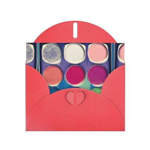 BROLEO Rote Grußkarte, rund, Farbpalette, Bild für Weihnachten, Kindergeburtstag, Valentinstag und Party-Einladung BROLEO Rote Grußkarte, rund, Farbpalette, Bild für Weihnachten, Kindergeburtstag, Valentinstag und Party-Einladung von BROLEO