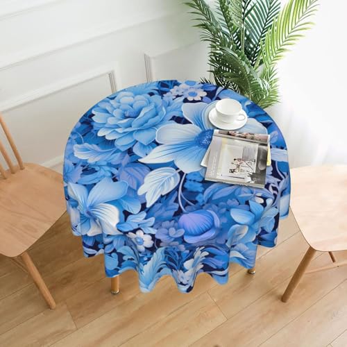BROLEO Runde dekorative Tischdecke, 152,4 cm, Blumendruck, wasserdicht, waschbar und wiederverwendbar, für Essen, Kaffee, Picknick, Hochzeit, Party BROLEO Runde dekorative Tischdecke, 152,4 cm, Blumendruck, wasserdicht, waschbar und wiederverwendbar, für Essen, Kaffee, Picknick, Hochzeit, Party von BROLEO