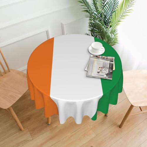 BROLEO Runde dekorative Tischdecke, 152,4 cm, Flagge von Elfenbeinküste, wasserdicht, waschbar und wiederverwendbar, für Essen, Kaffee, Picknick, Hochzeit, Party BROLEO Runde dekorative Tischdecke, 152,4 cm, Flagge von Elfenbeinküste, wasserdicht, waschbar und wiederverwendbar, für Essen, Kaffee, Picknick, Hochzeit, Party von BROLEO