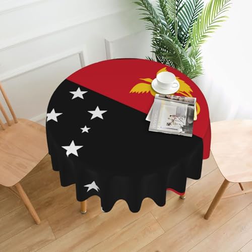BROLEO Runde dekorative Tischdecke, 152,4 cm, Flagge von Papua-Neuguinea, wasserdicht, waschbar und wiederverwendbar, für Essen, Kaffee, Picknick, Hochzeit, Party BROLEO Runde dekorative Tischdecke, 152,4 cm, Flagge von Papua-Neuguinea, wasserdicht, waschbar und wiederverwendbar, für Essen, Kaffee, Picknick, Hochzeit, Party von BROLEO