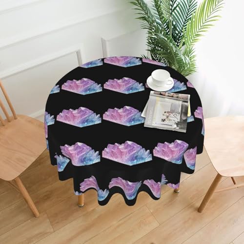 BROLEO Runde dekorative Tischdecke, 152,4 cm, violetter Kristallsteindruck, wasserdicht, waschbar und wiederverwendbar, für Essen, Kaffee, Picknick, Hochzeit, Party BROLEO Runde dekorative Tischdecke, 152,4 cm, violetter Kristallsteindruck, wasserdicht, waschbar und wiederverwendbar, für Essen, Kaffee, Picknick, Hochzeit, Party von BROLEO
