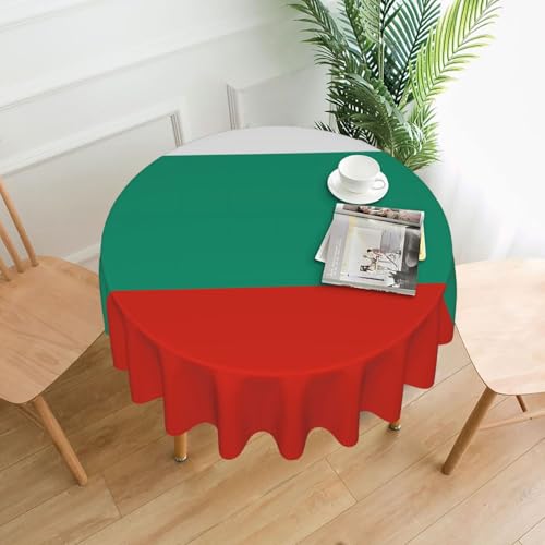 BROLEO Runde dekorative Tischdecke, Bulgarische Flagge, bedruckt, wasserdicht, waschbar und wiederverwendbar, für Essen, Kaffee, Picknick, Hochzeit, Party, 152,4 cm BROLEO Runde dekorative Tischdecke, Bulgarische Flagge, bedruckt, wasserdicht, waschbar und wiederverwendbar, für Essen, Kaffee, Picknick, Hochzeit, Party, 152,4 cm von BROLEO