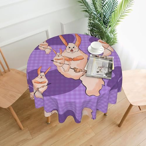 BROLEO Wacky Bunny Tischdecke, lang, rund, Dekoration, wasserdicht und kratzfest, Esstischdecke, für 152,4 cm BROLEO Wacky Bunny Tischdecke, lang, rund, Dekoration, wasserdicht und kratzfest, Esstischdecke, für 152,4 cm von BROLEO