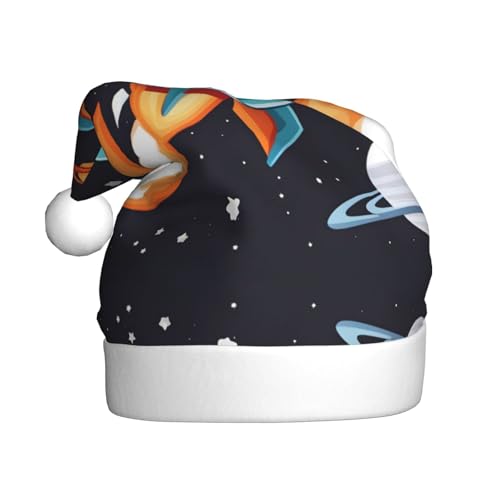 BROLEO Weihnachtsmütze für Erwachsene – Festlicher Weihnachtsmann-Hut für Weihnachten, Halloween und Feiertagsfeiern, Raketen-Clipart Raumschiff-Bild BROLEO Weihnachtsmütze für Erwachsene – Festlicher Weihnachtsmann-Hut für Weihnachten, Halloween und Feiertagsfeiern, Raketen-Clipart Raumschiff-Bild von BROLEO