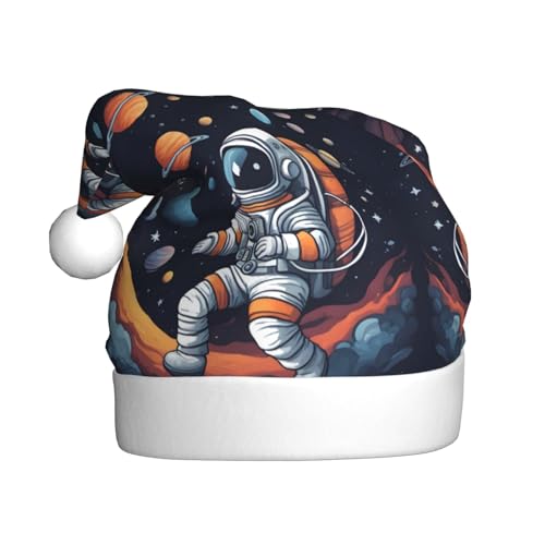 BROLEO Weihnachtsmütze für Erwachsene – Festlicher Weihnachtsmannhut für Weihnachten, Halloween und Feiertage, Partys, Astronauten-Galaxiebild BROLEO Weihnachtsmütze für Erwachsene – Festlicher Weihnachtsmannhut für Weihnachten, Halloween und Feiertage, Partys, Astronauten-Galaxiebild von BROLEO