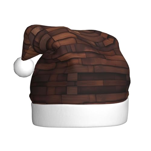 BROLEO Weihnachtsmütze für Erwachsene – Festlicher Weihnachtsmannhut für Weihnachten, Halloween und Feiertagsfeiern, Holzpaneele, Hintergrundbild BROLEO Weihnachtsmütze für Erwachsene – Festlicher Weihnachtsmannhut für Weihnachten, Halloween und Feiertagsfeiern, Holzpaneele, Hintergrundbild von BROLEO