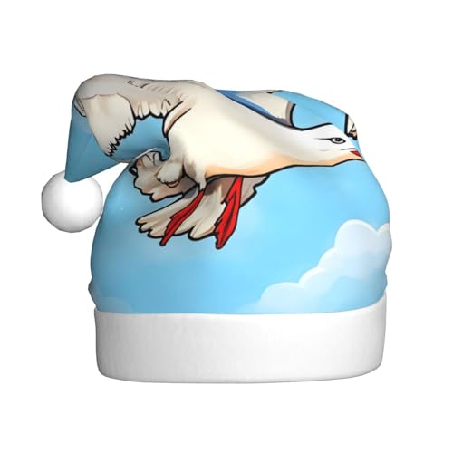 BROLEO Weihnachtsmütze für Erwachsene – Festlicher Weihnachtsmannhut für Weihnachten, Halloween und Feiertagsfeiern, Motiv: fliegende Möwen BROLEO Weihnachtsmütze für Erwachsene – Festlicher Weihnachtsmannhut für Weihnachten, Halloween und Feiertagsfeiern, Motiv: fliegende Möwen von BROLEO