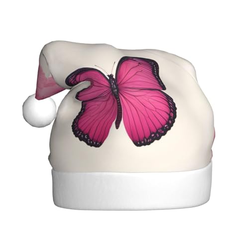 BROLEO Weihnachtsmütze für Erwachsene – Festlicher Weihnachtsmannhut für Weihnachten, Halloween und Feiertagsfeiern, Schmetterlings-rosa Bild BROLEO Weihnachtsmütze für Erwachsene – Festlicher Weihnachtsmannhut für Weihnachten, Halloween und Feiertagsfeiern, Schmetterlings-rosa Bild von BROLEO