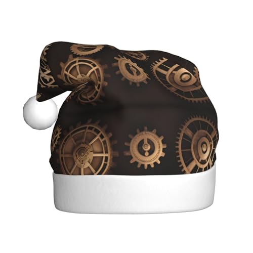 BROLEO Weihnachtsmütze für Erwachsene – Festlicher Weihnachtsmannhut für Weihnachten, Halloween und Feiertagsfeiern, Steampunk, mechanische Zahnräder, Bild BROLEO Weihnachtsmütze für Erwachsene – Festlicher Weihnachtsmannhut für Weihnachten, Halloween und Feiertagsfeiern, Steampunk, mechanische Zahnräder, Bild von BROLEO