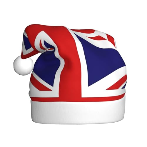 BROLEO Weihnachtsmütze für Erwachsene – Festlicher Weihnachtsmannhut für Weihnachten, Halloween und Feiertagsfeiern, UK-Flaggenbild BROLEO Weihnachtsmütze für Erwachsene – Festlicher Weihnachtsmannhut für Weihnachten, Halloween und Feiertagsfeiern, UK-Flaggenbild von BROLEO