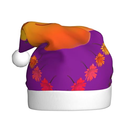 BROLEO Weihnachtsmütze mit Smiley Orange - Festliches Ornament Weihnachten Accessoire für Gemeinschaftsveranstaltungen und Feiertagsfeiern von BROLEO