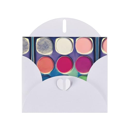 BROLEO Weiße Grußkarte, rund, Farbpalette, Bild für Weihnachten, Kindergeburtstag, Valentinstag und Party-Einladung BROLEO Weiße Grußkarte, rund, Farbpalette, Bild für Weihnachten, Kindergeburtstag, Valentinstag und Party-Einladung von BROLEO