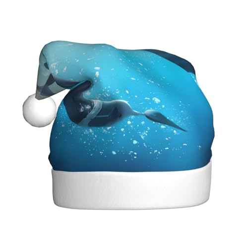 BROLEO Winter der Delphin Nikolaus Mütze - Festliches Ornament Weihnachten Accessoire für Gemeinschaftsveranstaltungen und Feiertagsfeiern von BROLEO
