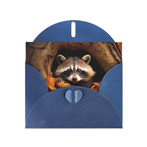 Blue BROLEO Waschbär im Herbst Baum Loch Druck-Grußkarte für Weihnachten, Geburtstag, Valentinstag, Hochzeitstag und Party-Einladungen Blue BROLEO Waschbär im Herbst Baum Loch Druck-Grußkarte für Weihnachten, Geburtstag, Valentinstag, Hochzeitstag und Party-Einladungen von BROLEO