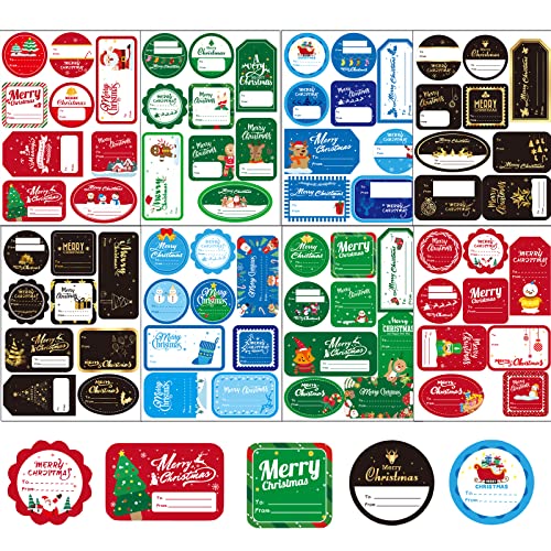 Weihnachts Aufkleber, Weihnachtsaufkleber Selbstklebend Zum Beschriften Aufkleber Tags Sticker Weihnachtssticker Etiketten Geschenkaufkleber Verpackung Geschenketiketten Weihnachts Aufkleber, Weihnachtsaufkleber Selbstklebend Zum Beschriften Aufkleber Tags Sticker Weihnachtssticker Etiketten Geschenkaufkleber Verpackung Geschenketiketten von BROMMAT