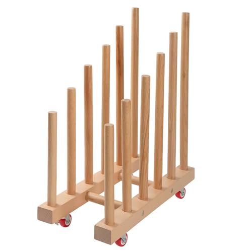 BROTOSPAC Aufbewahrungsregal für Kunstwerke mit Bremsrollen, Kunst-Trockenständer, Leinwand-Aufbewahrungsregal, Holzständer für Zeichenbrett, Drucke, perfekt für Studios, Galerien, Museen, BROTOSPAC Aufbewahrungsregal für Kunstwerke mit Bremsrollen, Kunst-Trockenständer, Leinwand-Aufbewahrungsregal, Holzständer für Zeichenbrett, Drucke, perfekt für Studios, Galerien, Museen, von BROTOSPAC