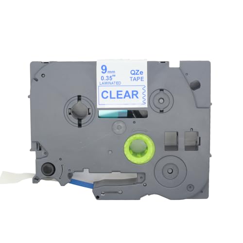 BROVACS 1 Packung Blau auf Transparent Laminiertes Etikettenband Kompatibel mit Brother P-Touch Etikettendrucker TZ 123 TZe 123 9mm 3/8" OPA4123 BROVACS 1 Packung Blau auf Transparent Laminiertes Etikettenband Kompatibel mit Brother P-Touch Etikettendrucker TZ 123 TZe 123 9mm 3/8" OPA4123 von BROVACS