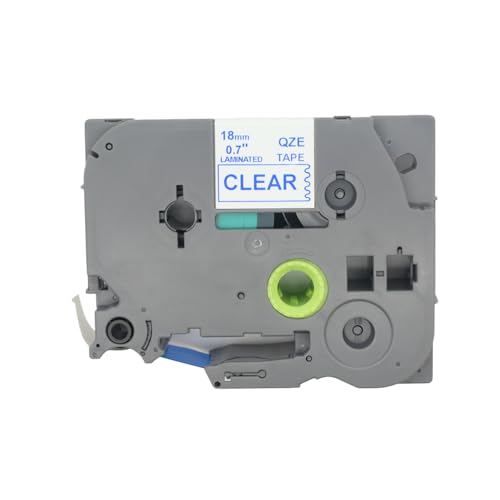 BROVACS 1 Packung Blau auf Transparent Laminiertes Etikettenband Kompatibel mit Brother P-Touch Etikettendrucker TZ 143 TZe 143 18mm 3/4" OPA4143 BROVACS 1 Packung Blau auf Transparent Laminiertes Etikettenband Kompatibel mit Brother P-Touch Etikettendrucker TZ 143 TZe 143 18mm 3/4" OPA4143 von BROVACS