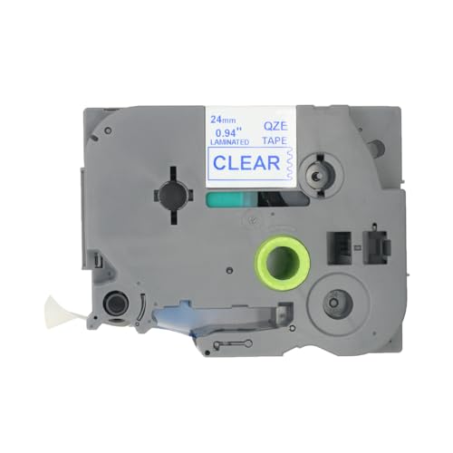 BROVACS 1 Packung Blau auf Transparent Laminiertes Etikettenband Kompatibel mit Brother P-Touch Etikettendrucker TZ 153 TZe 153 24mm 1" OPA4153 BROVACS 1 Packung Blau auf Transparent Laminiertes Etikettenband Kompatibel mit Brother P-Touch Etikettendrucker TZ 153 TZe 153 24mm 1" OPA4153 von BROVACS