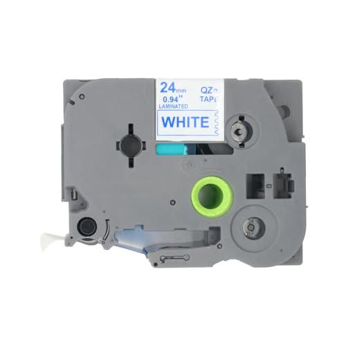 BROVACS 1 Packung Blau auf Weiß Laminiertes Etikettenband Kompatibel mit Brother P-Touch Etikettendrucker TZ 253 TZe 253 24mm 1" OPA4253 BROVACS 1 Packung Blau auf Weiß Laminiertes Etikettenband Kompatibel mit Brother P-Touch Etikettendrucker TZ 253 TZe 253 24mm 1" OPA4253 von BROVACS