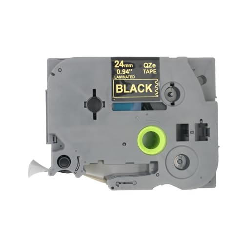 BROVACS 1 Packung Gold auf Schwarz Laminiertes Etikettenband Kompatibel mit Brother P-Touch Etikettendrucker TZ 354 TZe 354 24mm 1" OPA4354 BROVACS 1 Packung Gold auf Schwarz Laminiertes Etikettenband Kompatibel mit Brother P-Touch Etikettendrucker TZ 354 TZe 354 24mm 1" OPA4354 von BROVACS