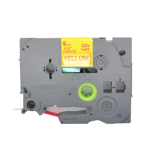 BROVACS 1 Packung Rot auf Gelb Laminiertes Etikettenband Kompatibel mit Brother P-Touch Etikettendrucker TZ 612 TZe 612 6mm 1/4" OPA4612 BROVACS 1 Packung Rot auf Gelb Laminiertes Etikettenband Kompatibel mit Brother P-Touch Etikettendrucker TZ 612 TZe 612 6mm 1/4" OPA4612 von BROVACS