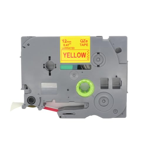 BROVACS 1 Packung Rot auf Gelb Laminiertes Etikettenband Kompatibel mit Brother P-Touch Etikettendrucker TZ 632 TZe 632 12mm 1/2" OPA4632 von BROVACS
