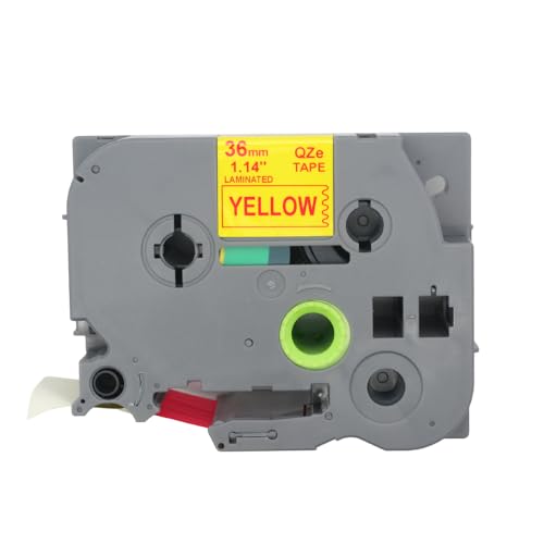 BROVACS 1 Packung Rot auf Gelb Laminiertes Etikettenband Kompatibel mit Brother P-Touch Etikettendrucker TZ 662 TZe 662 36mm 1 1/2" OPA4662 BROVACS 1 Packung Rot auf Gelb Laminiertes Etikettenband Kompatibel mit Brother P-Touch Etikettendrucker TZ 662 TZe 662 36mm 1 1/2" OPA4662 von BROVACS