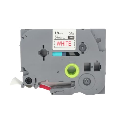 BROVACS 1 Packung Rot auf Weiß Laminiertes Etikettenband Kompatibel mit Brother P-Touch Etikettendrucker TZ 242 TZe 242 18mm 3/4" OPA4242 BROVACS 1 Packung Rot auf Weiß Laminiertes Etikettenband Kompatibel mit Brother P-Touch Etikettendrucker TZ 242 TZe 242 18mm 3/4" OPA4242 von BROVACS