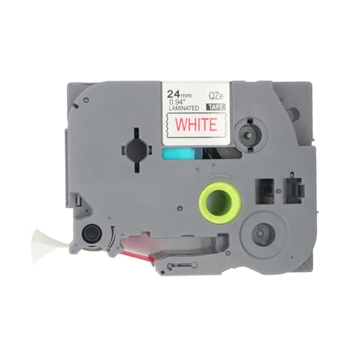 BROVACS 1 Packung Rot auf Weiß Laminiertes Etikettenband Kompatibel mit Brother P-Touch Etikettendrucker TZ 252 TZe 252 24mm 1" OPA4252 BROVACS 1 Packung Rot auf Weiß Laminiertes Etikettenband Kompatibel mit Brother P-Touch Etikettendrucker TZ 252 TZe 252 24mm 1" OPA4252 von BROVACS